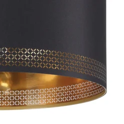 Deckenleuchte Esteperra mit Stanzung schwarz/gold