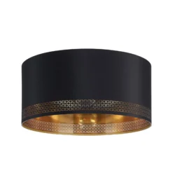 Deckenleuchte Esteperra mit Stanzung schwarz/gold
