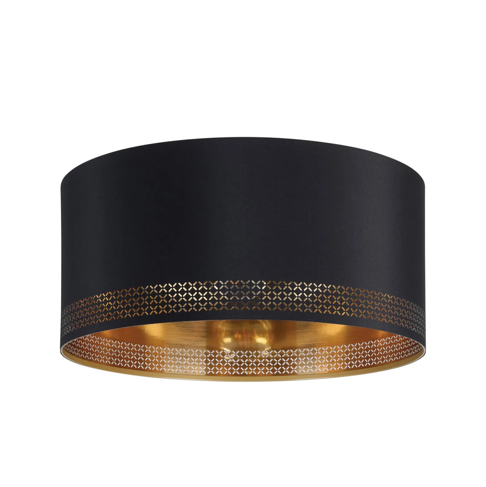 Deckenleuchte Esteperra mit Stanzung schwarz/gold