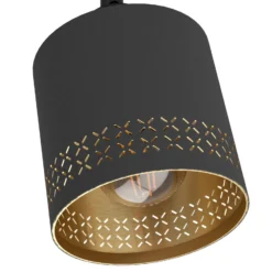 Deckenleuchte Esteperra schwarz/gold zweiflammig