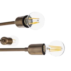 Deckenleuchte Flower 176, 6-flammig, gold antik