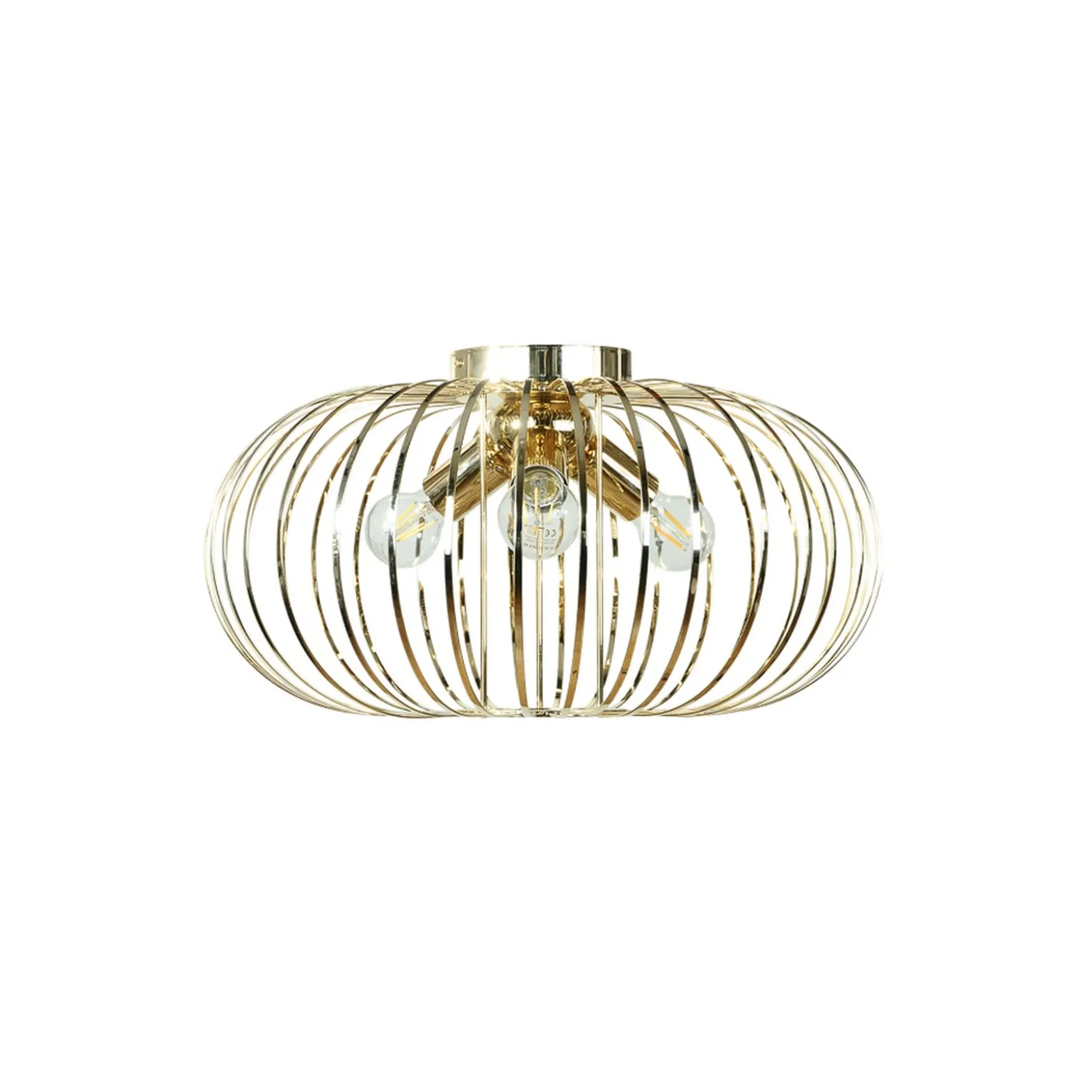 Deckenleuchte Globe, goldfarben, Ø 51 cm, 3-flammig, E27