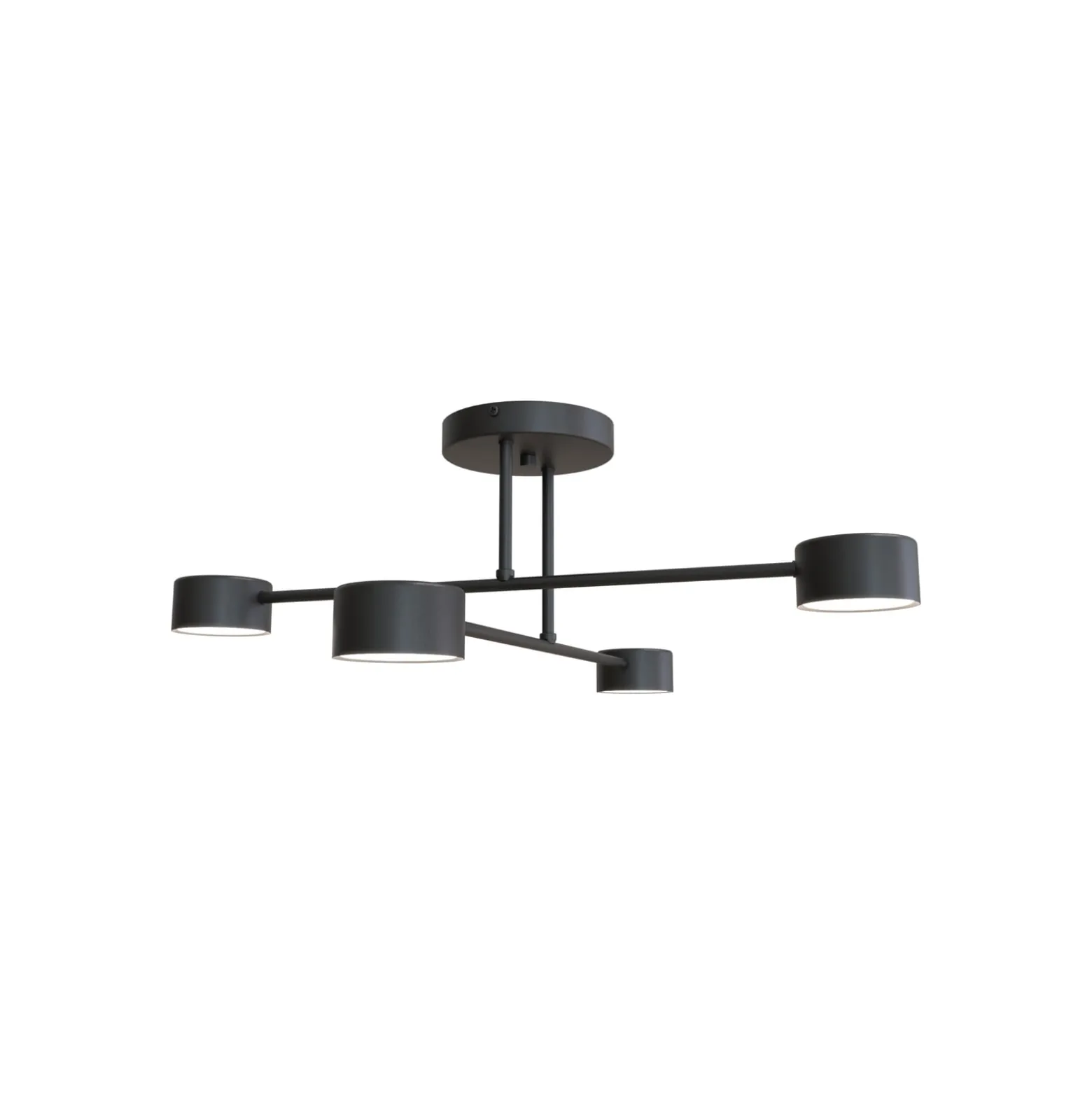 Deckenleuchte Modus 4, Stahl, vierflammig, GX53, schwarz