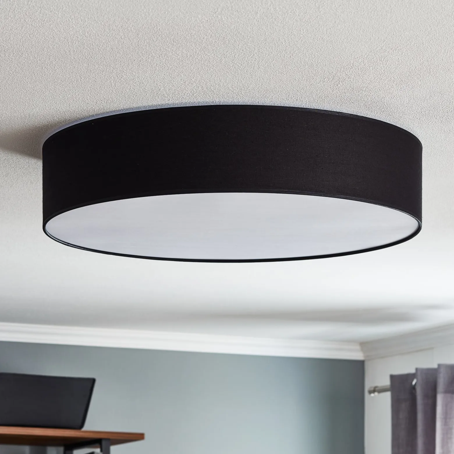 Deckenleuchte Rondo, dunkelgrau Ø 60cm
