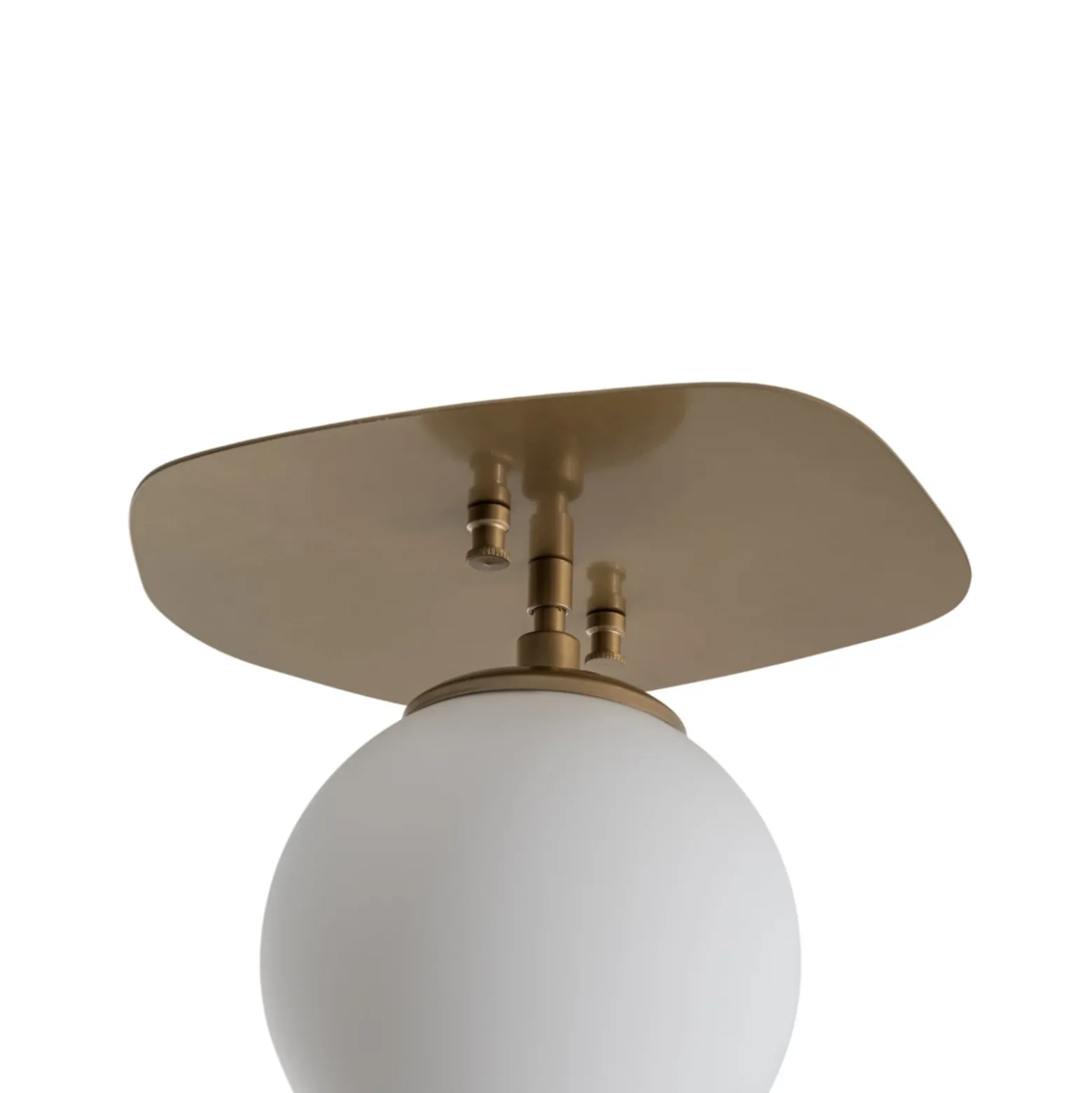 Deckenleuchte Well, goldfarben, Glas, Ø 20 cm, E14