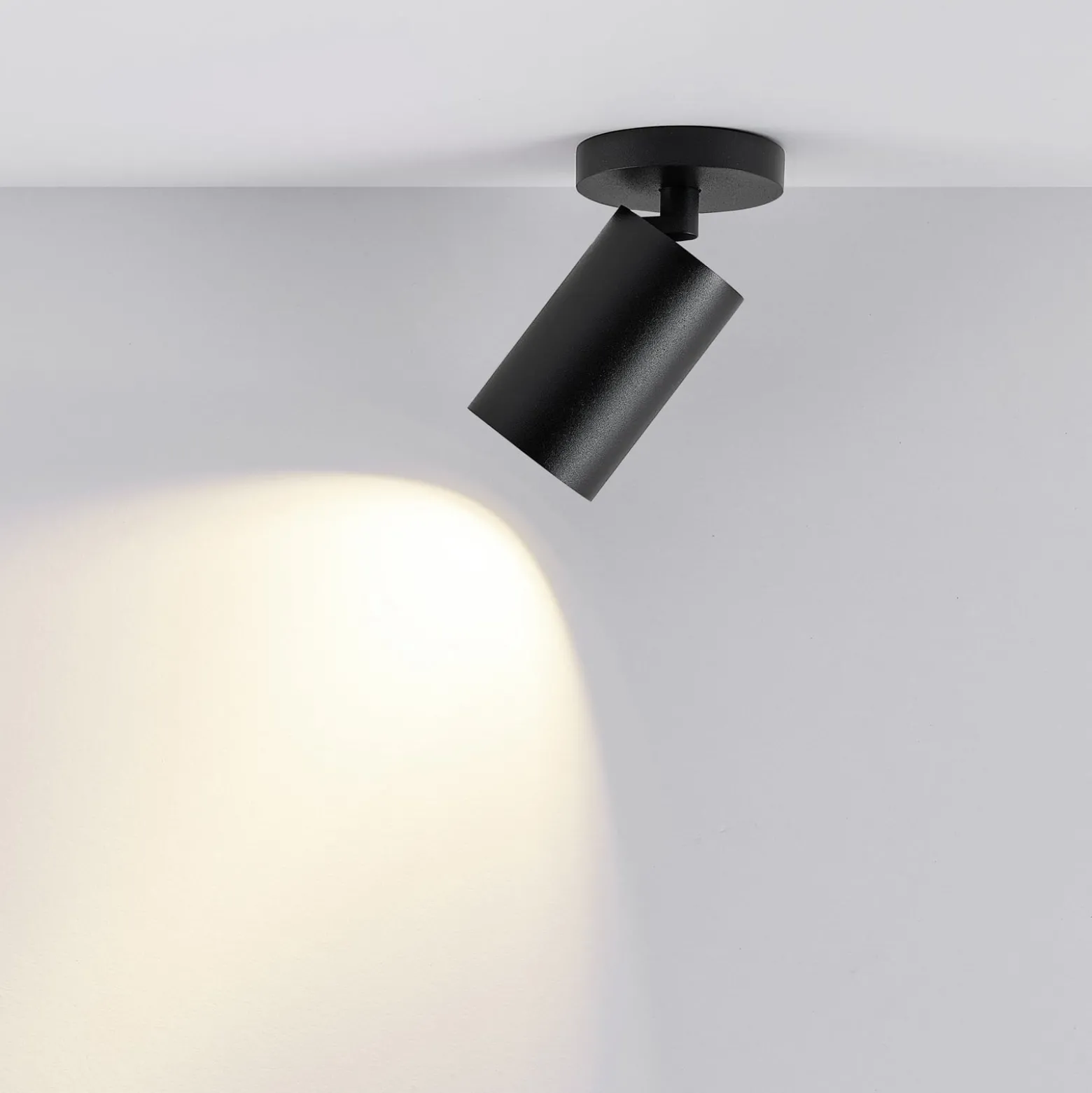 Deckenspot CAN TILT, schwarz, Ø 8 cm, 1-flammig, Metall GU10