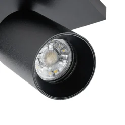 Deckenspot CAN TILT, schwarz, 48 x 9 cm, 3-flg., Metall GU10