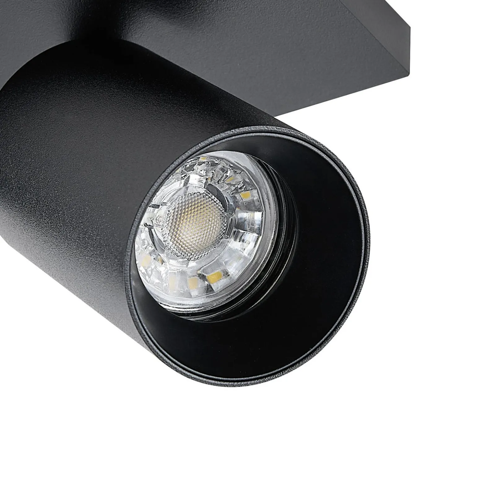 Deckenspot CAN TILT, schwarz, 48 x 9 cm, 3-flg., Metall GU10