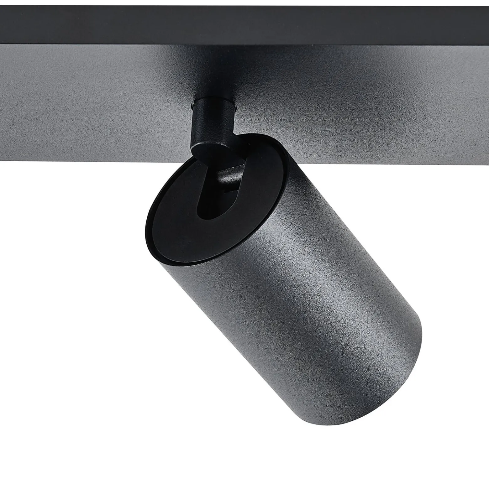 Deckenspot CAN TILT, schwarz, 48 x 9 cm, 3-flg., Metall GU10