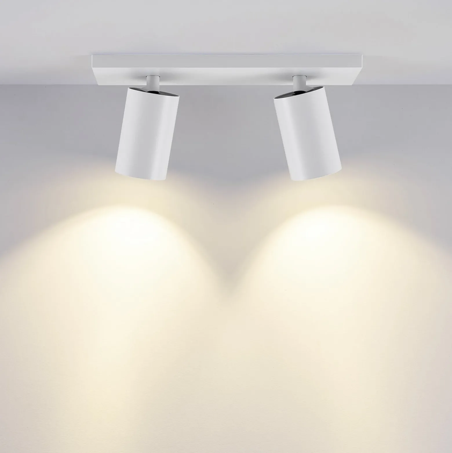 Deckenspot CAN TILT, weiß, 31 x 9 cm, 2-flammig, Metall GU10