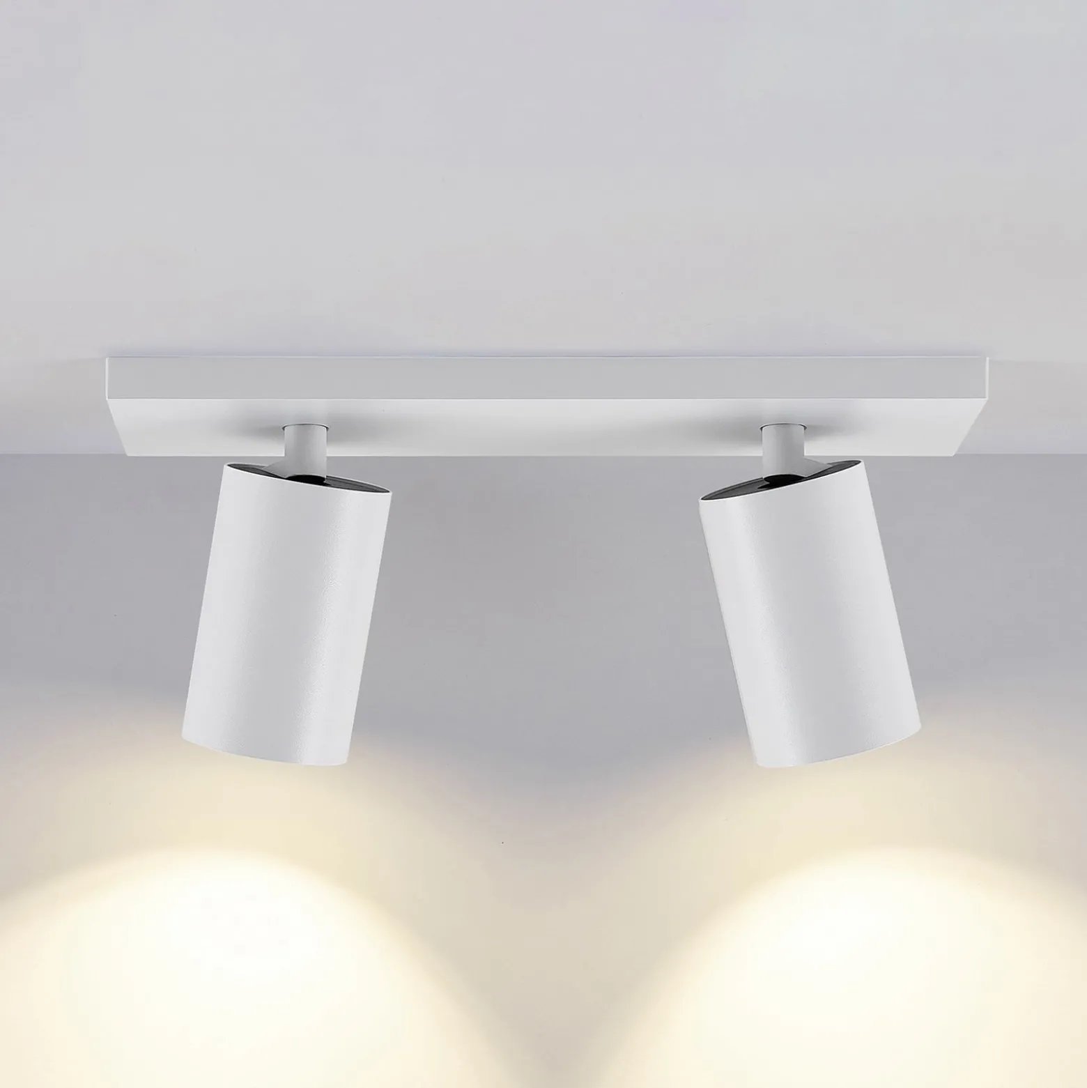 Deckenspot CAN TILT, weiß, 31 x 9 cm, 2-flammig, Metall GU10
