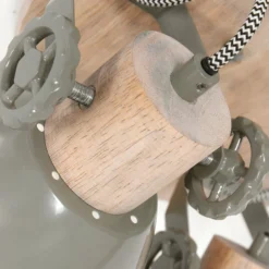 Deckenspot Gearwood, 3-flammig rund, grün