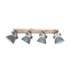 Deckenspot Gearwood, 4-flammig, grau