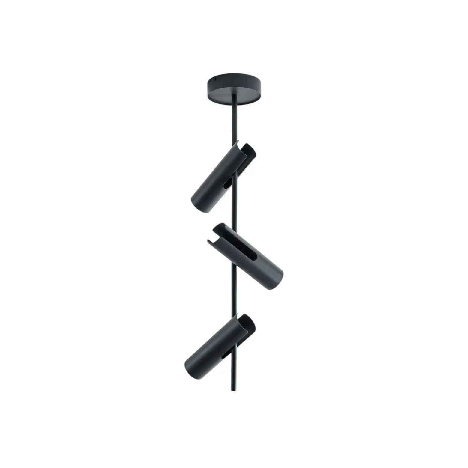 Deckenspot Leda 3, anthrazit, 3-flammig, Stahl, Höhe 76 cm