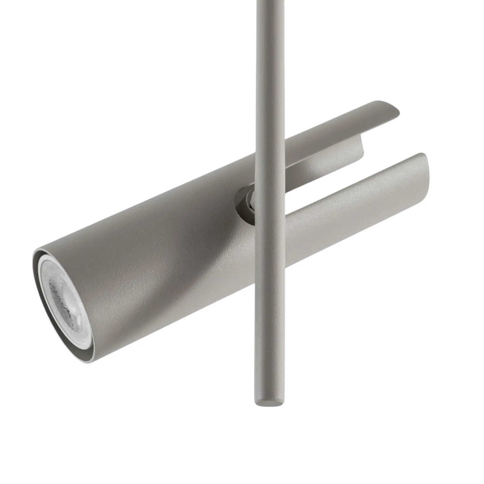 Deckenspot Leda 3, taupe, 3-flammig, Stahl, GU10, Höhe 76 cm