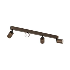 Deckenspot Top, justierbar, braun, vierflammig linear