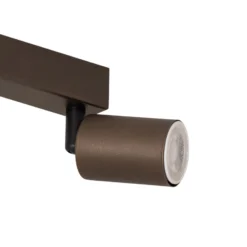 Deckenspot Top, justierbar, braun, vierflammig linear