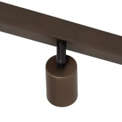Deckenspot Top, justierbar, braun, vierflammig linear