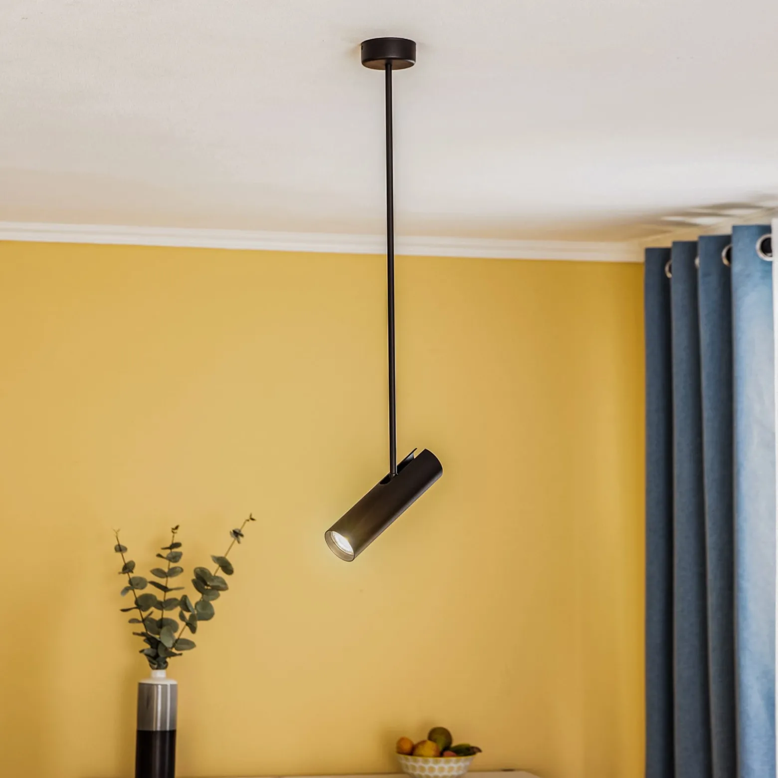 Deckenstrahler Eye Super, Höhe 76 cm, schwarz