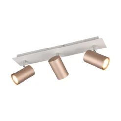 Deckenstrahler Marley braun/hellgrau 48 x 9 cm 3-flg. Metall