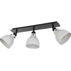 Deckenstrahler Matlock, Länge 74 cm, grau/schwarz, 3-flg.