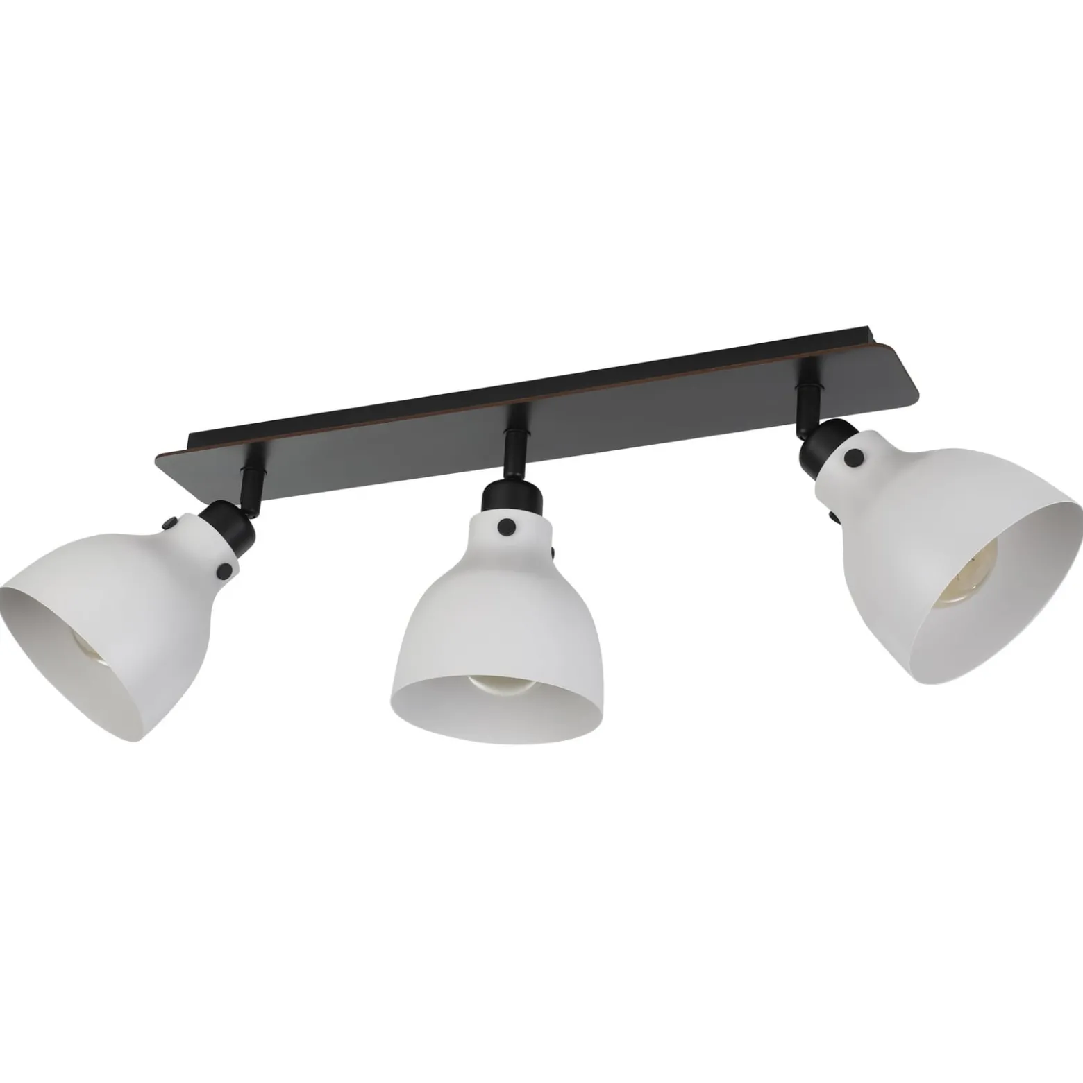 Deckenstrahler Matlock, Länge 74 cm, grau/schwarz, 3-flg.