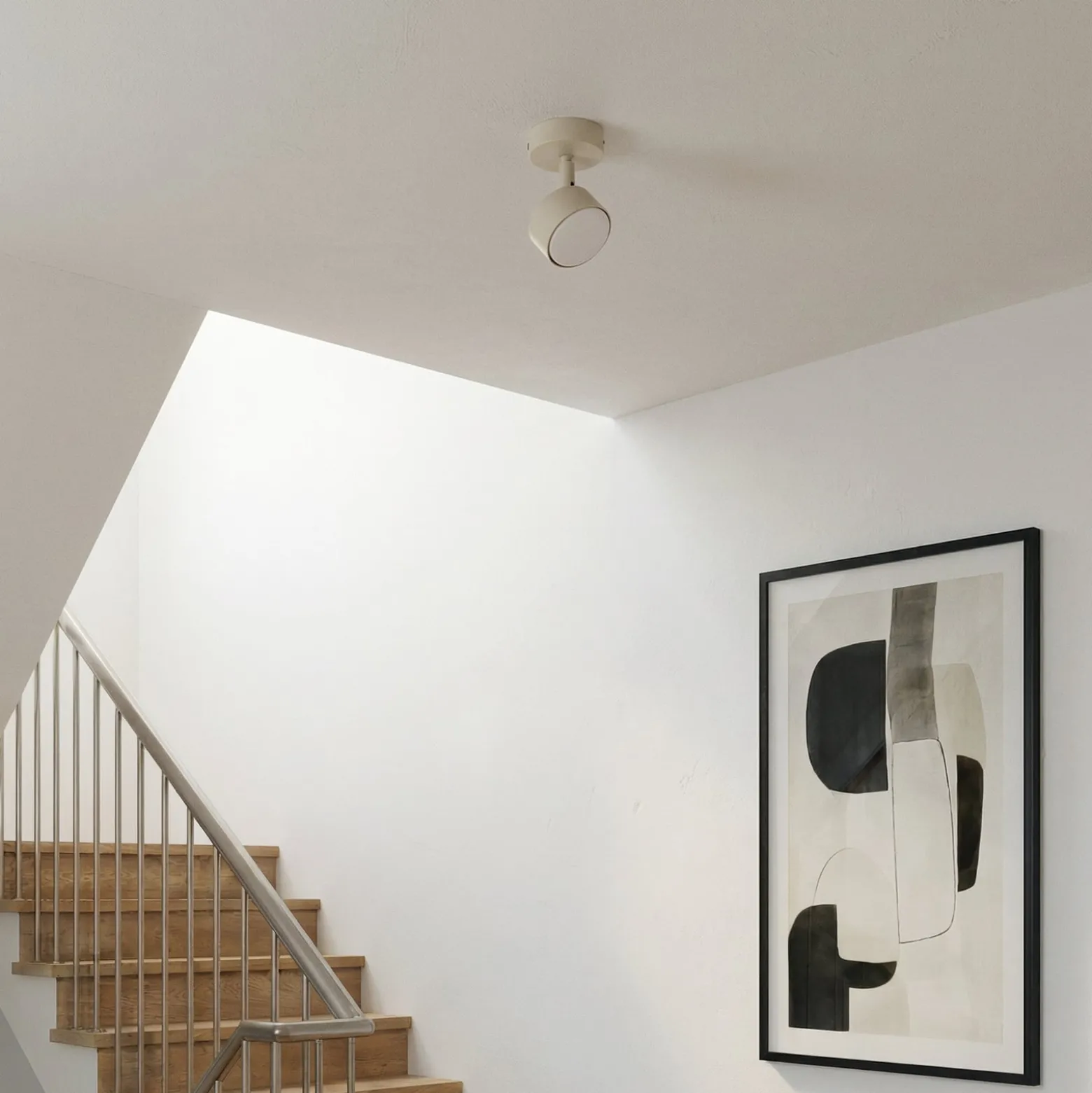 Deckenstrahler Nemo, 1-fl., grau-beige, beweglich, GX53