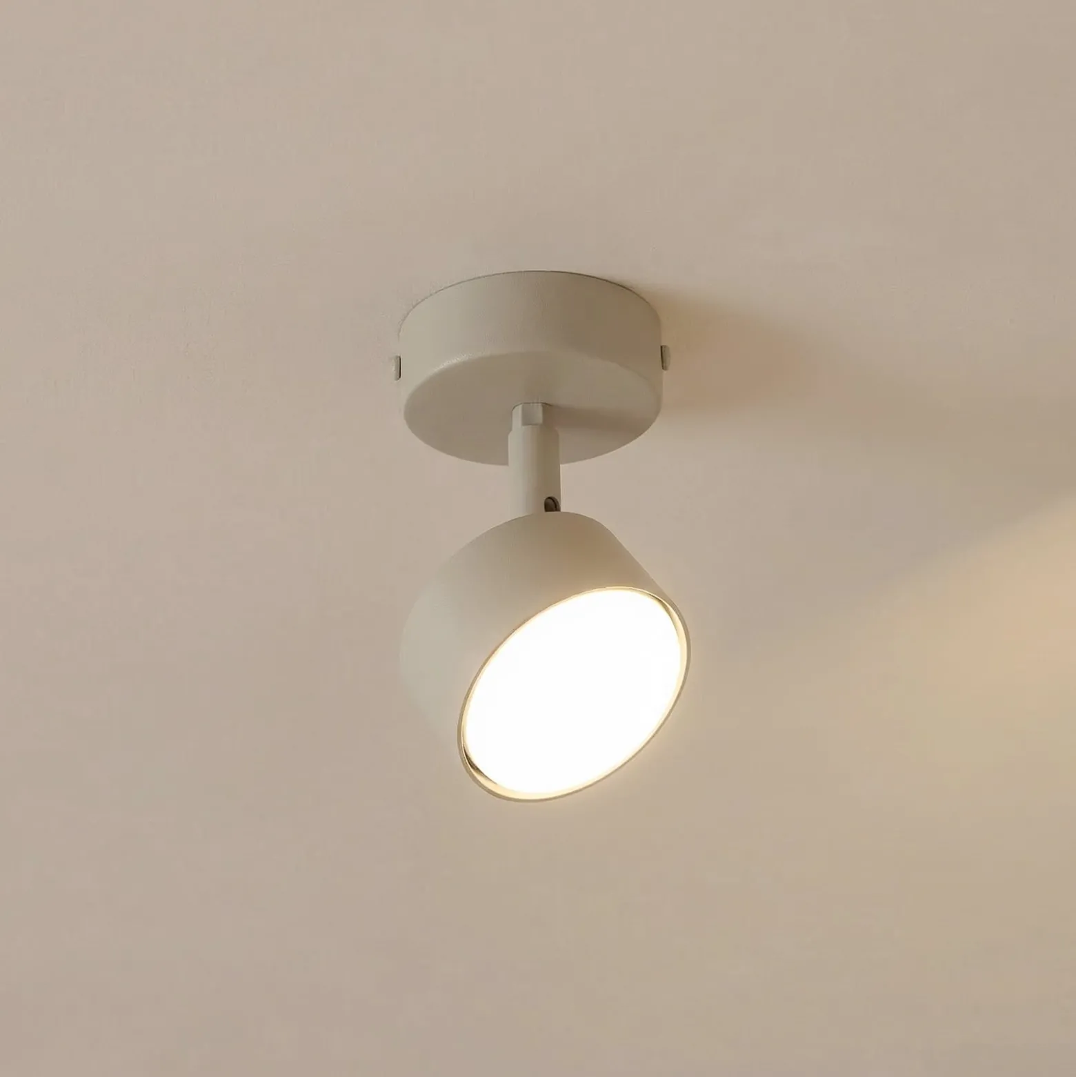 Deckenstrahler Nemo, 1-fl., grau-beige, beweglich, GX53