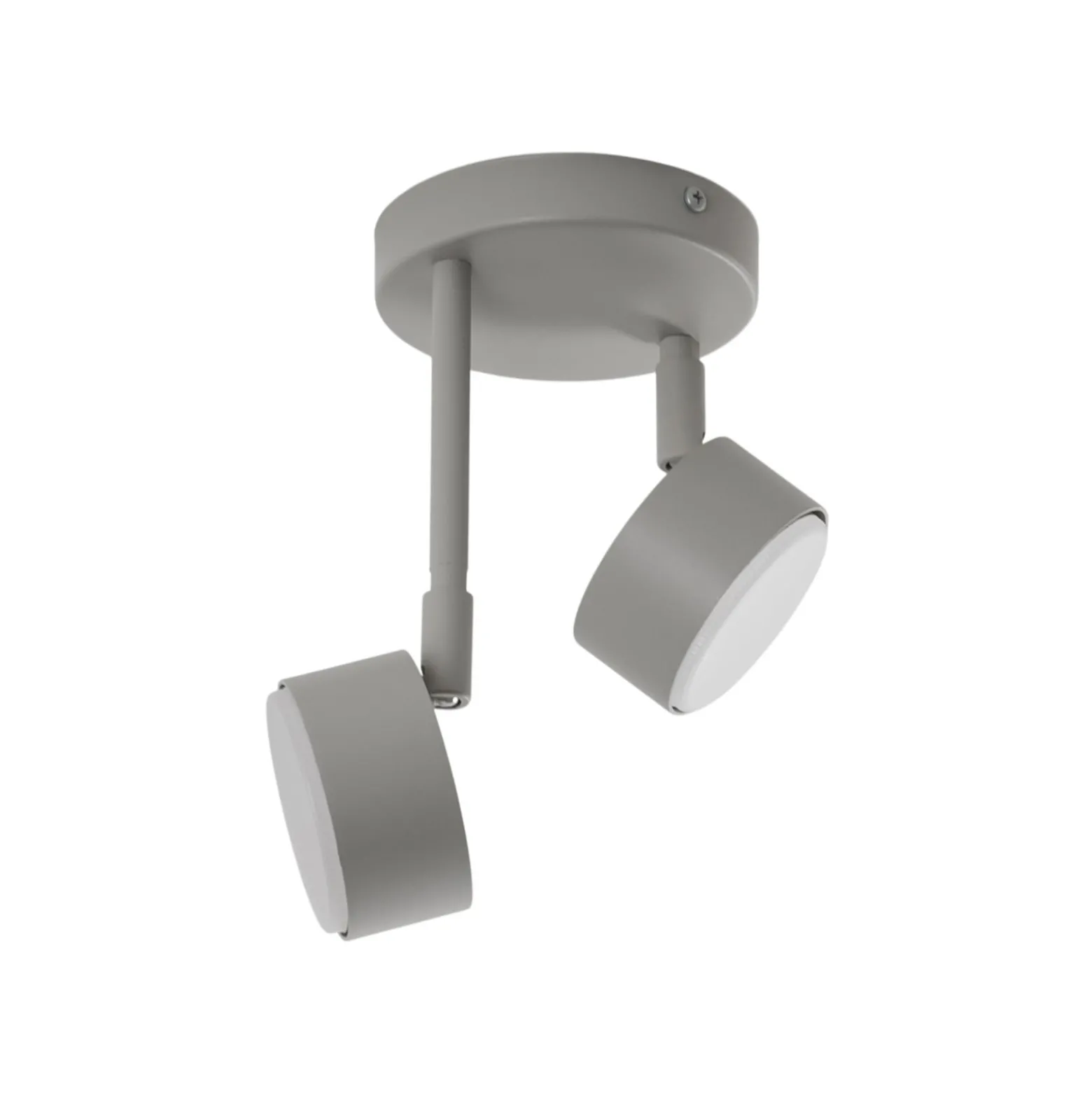 Deckenstrahler Nemo, 2-fl., grau-beige, beweglich, GX53