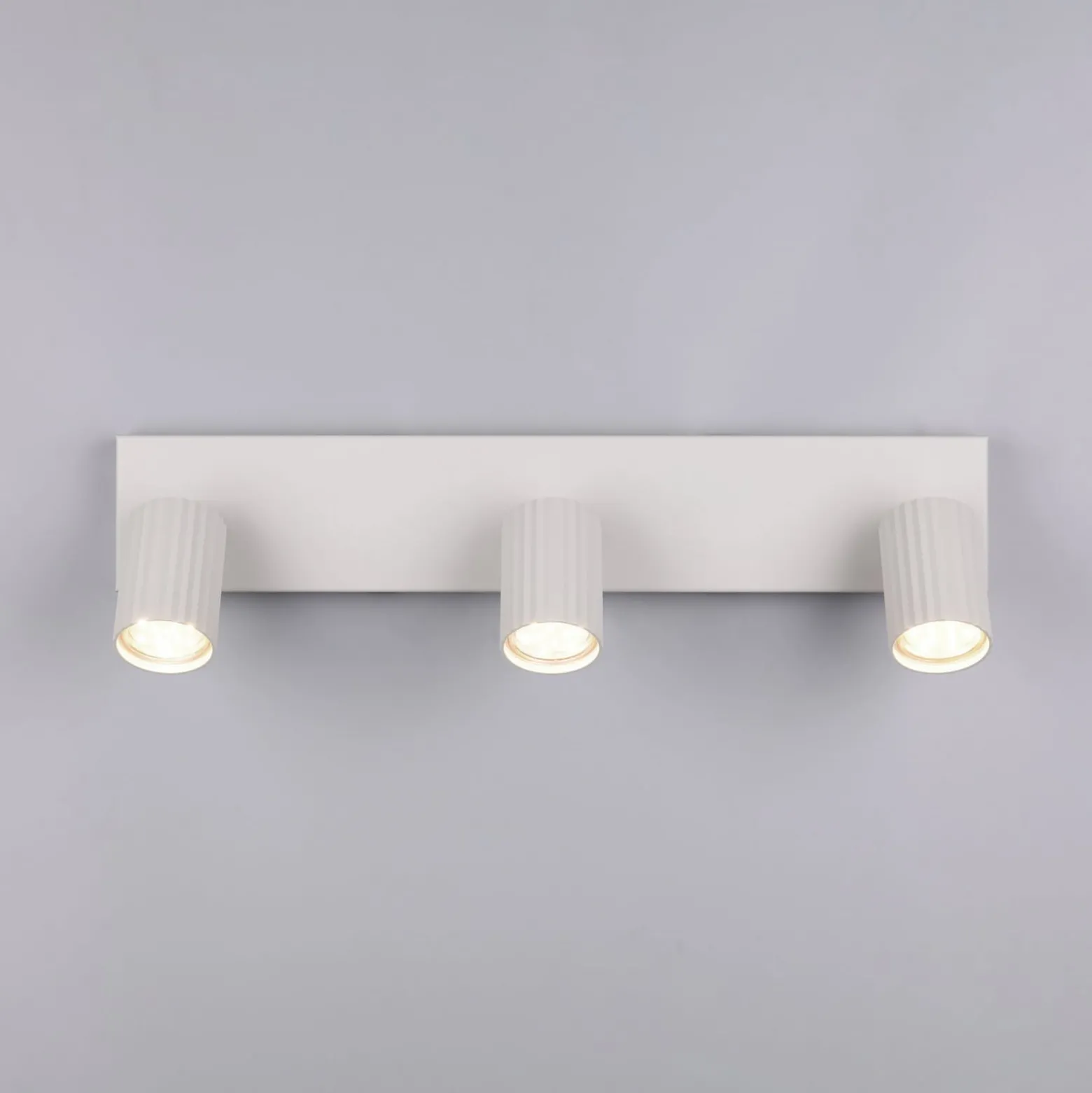 Deckenstrahler Soka, hellgrau, Länge 50 cm, Metall, 3-flg.