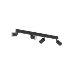 Deckenstrahler Top, schwarz, 83 cm, 4-flg., Metall, GU10