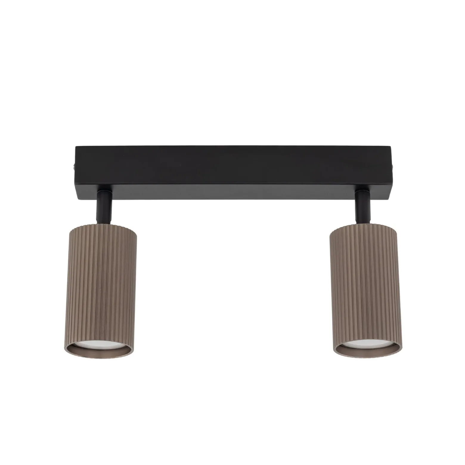 Deckenstrahler Tune, 2-flammig, braun, Metall, Länge 44 cm
