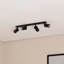 Deckenstrahler Zoom, 4-flammig, schwarz