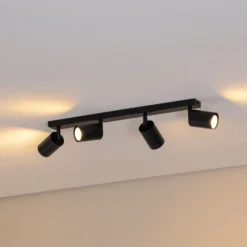 Deckenstrahler Zoom, 4-flammig, schwarz