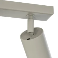 Deckenstrahler Zoom, 3-flammig, grau-beige, Stahl, GU10