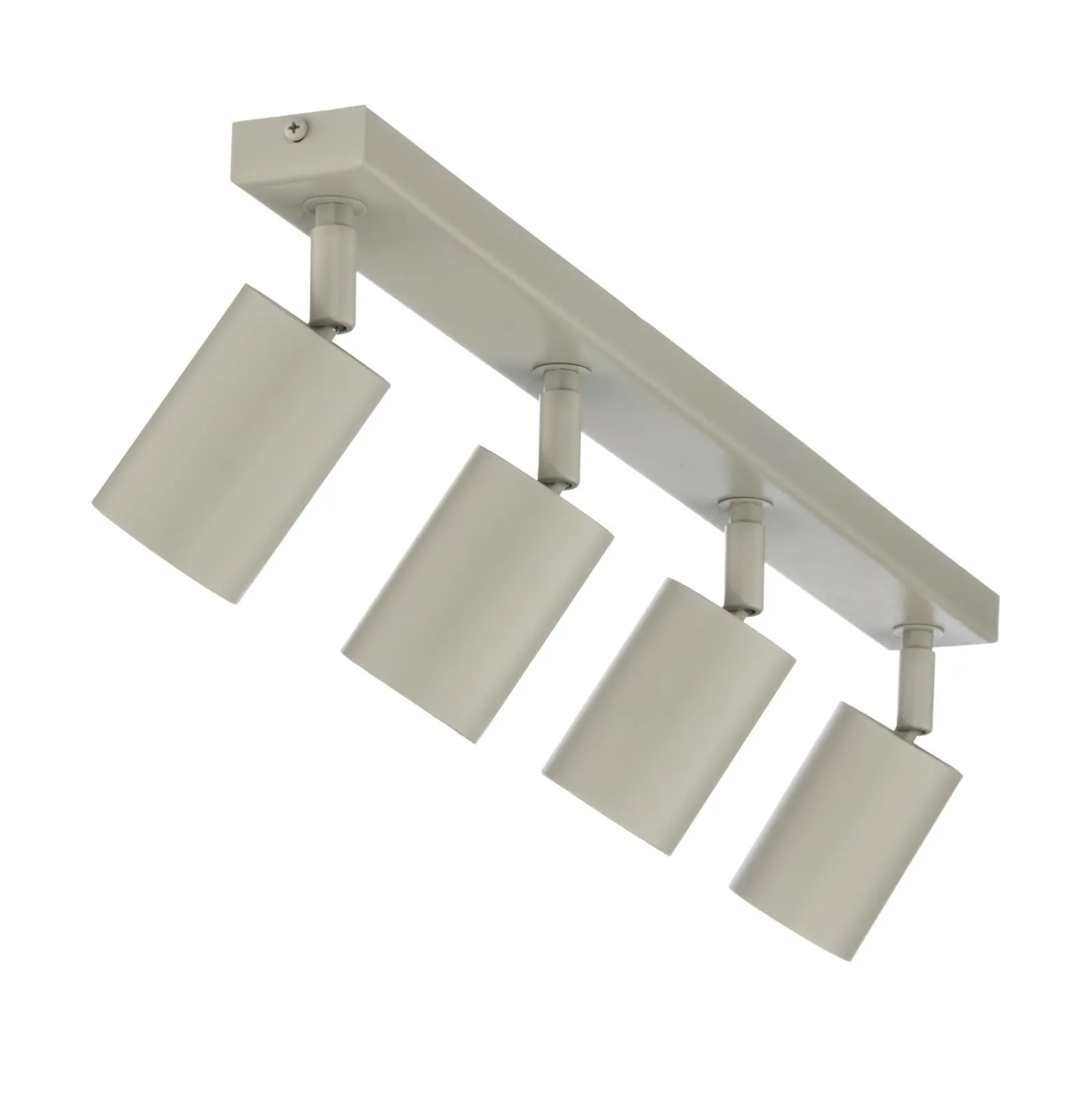 Deckenstrahler Zoom, 4-flammig, grau-beige, Stahl, GU10