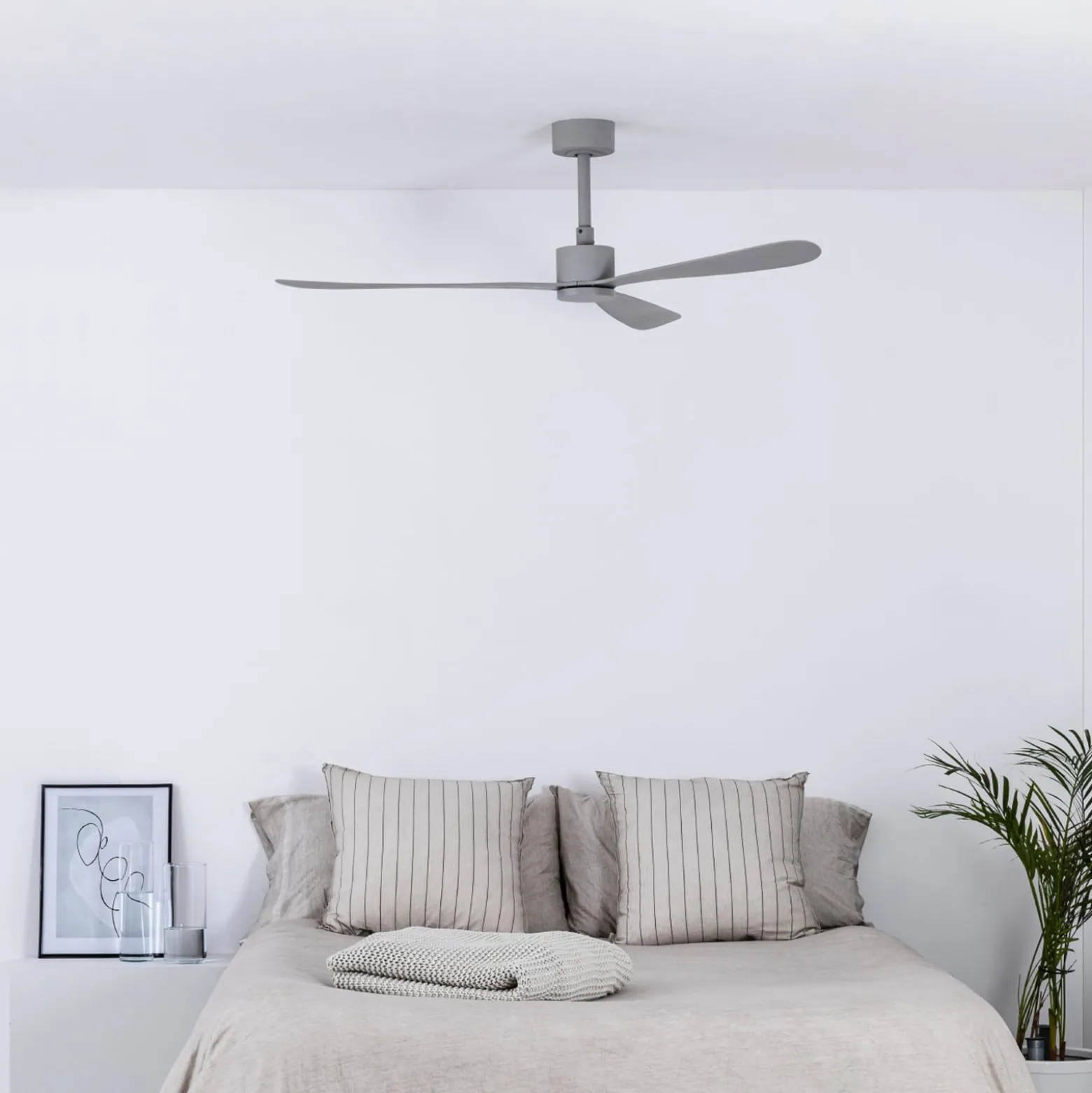 Deckenventilator Amelia, DC-Motor, 3 Flügel, grau