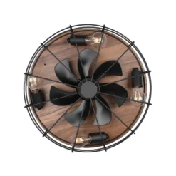 Deckenventilator Trondheim, Remote, 4xE27, holz