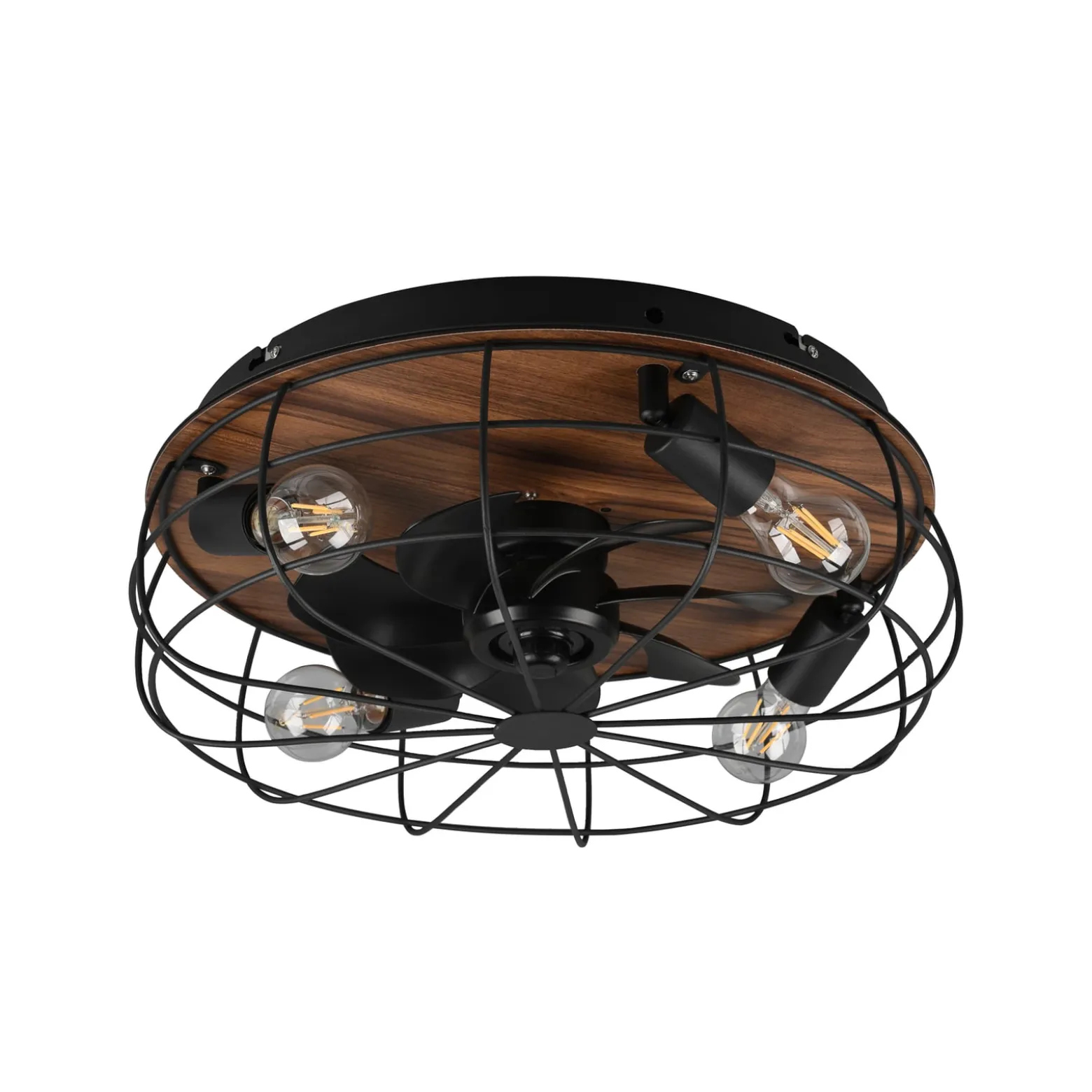 Deckenventilator Trondheim, Remote, 4xE27, holz