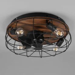 Deckenventilator Trondheim, Remote, 4xE27, holz