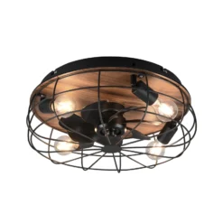 Deckenventilator Trondheim, Remote, 4xE27, holz