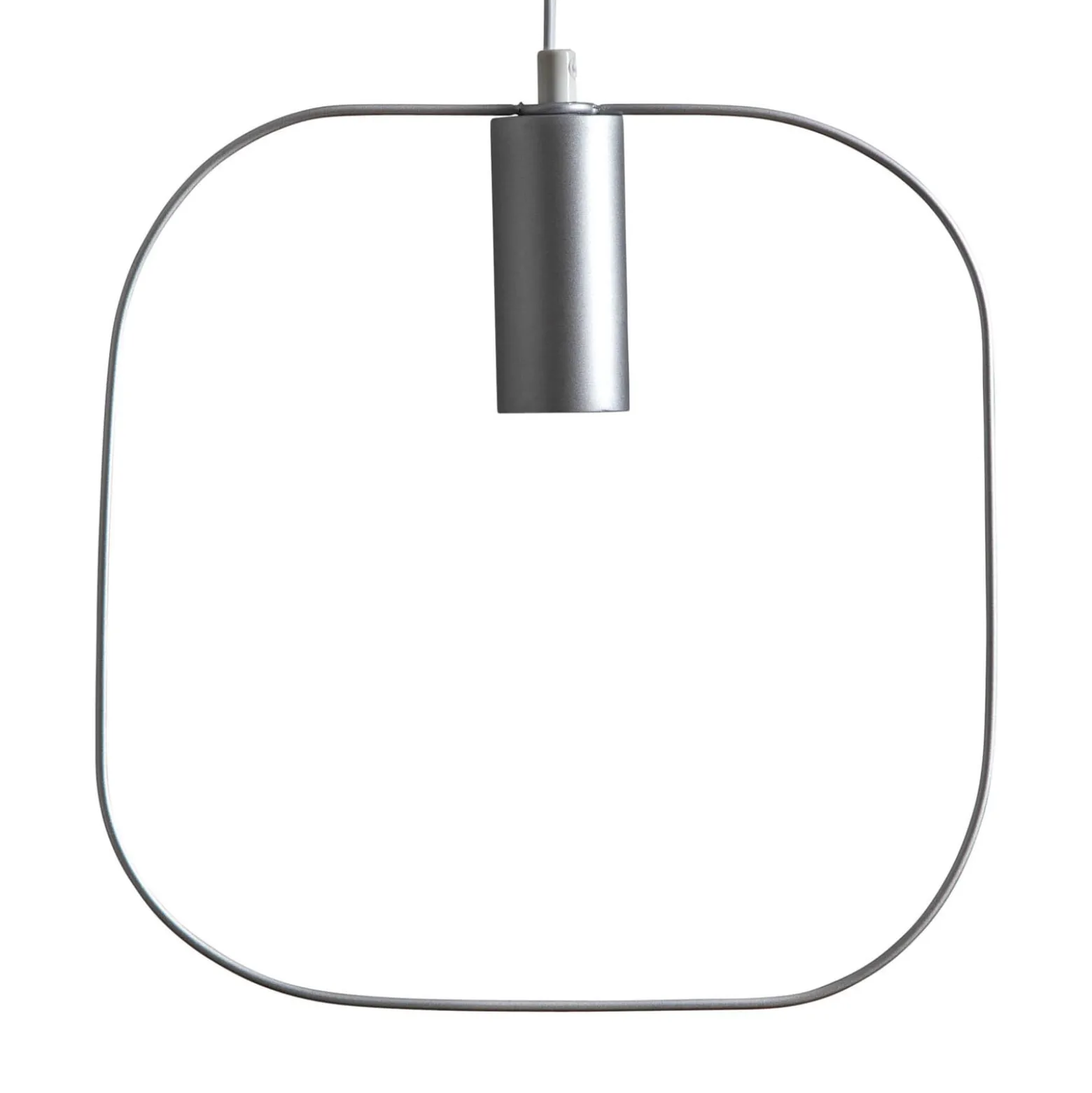 Deko-Hängeleuchte Shape mit Quadrat, silber