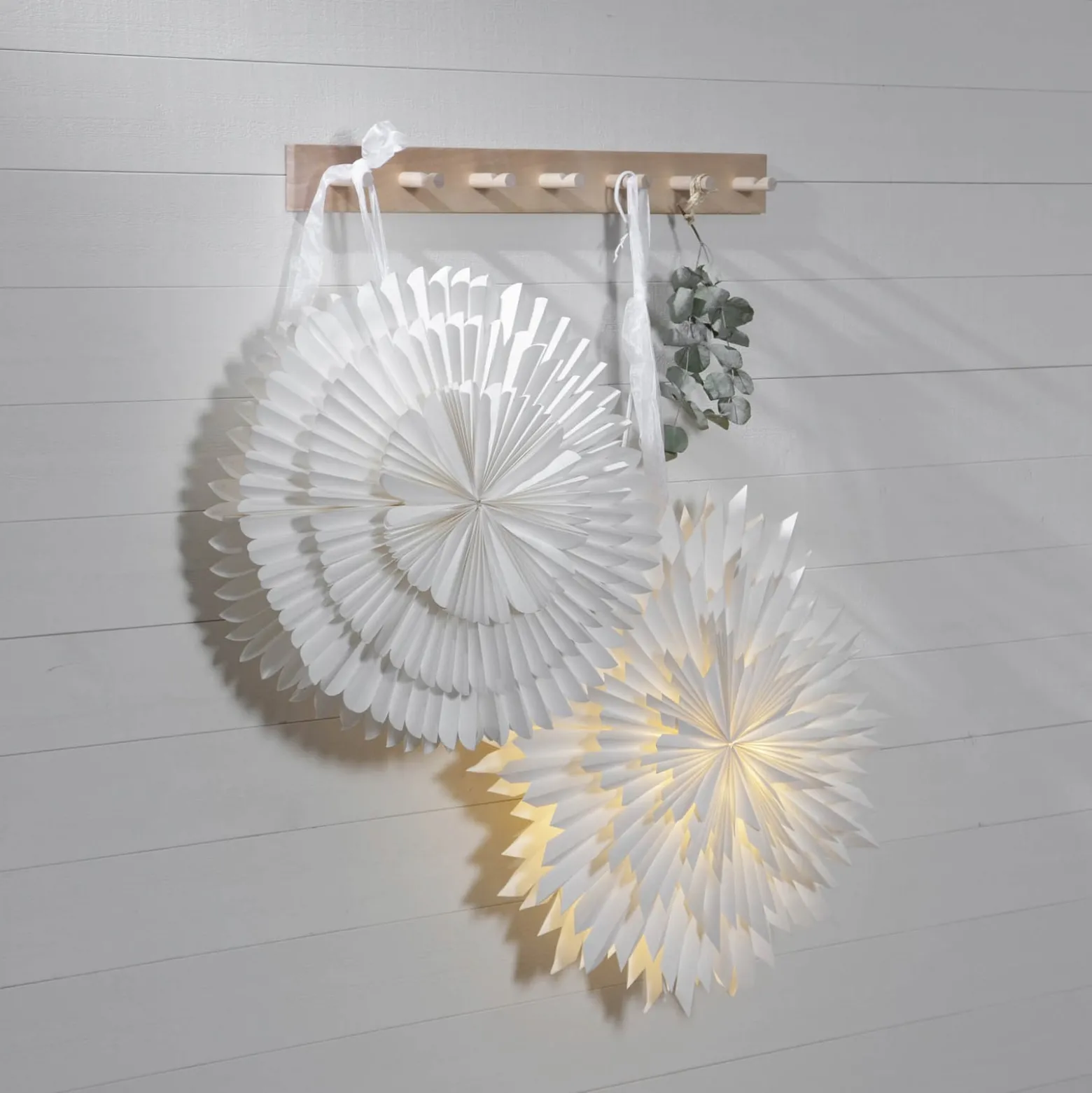 Dekostern Frost, Papier ohne Fassung Ø 50cm weiß