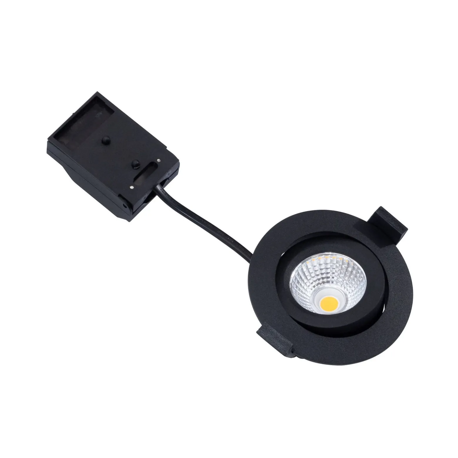 DOTLUX LED-Deckeneinbaulampe CIRCLEminidim, schwarz Ø 8,5 cm
