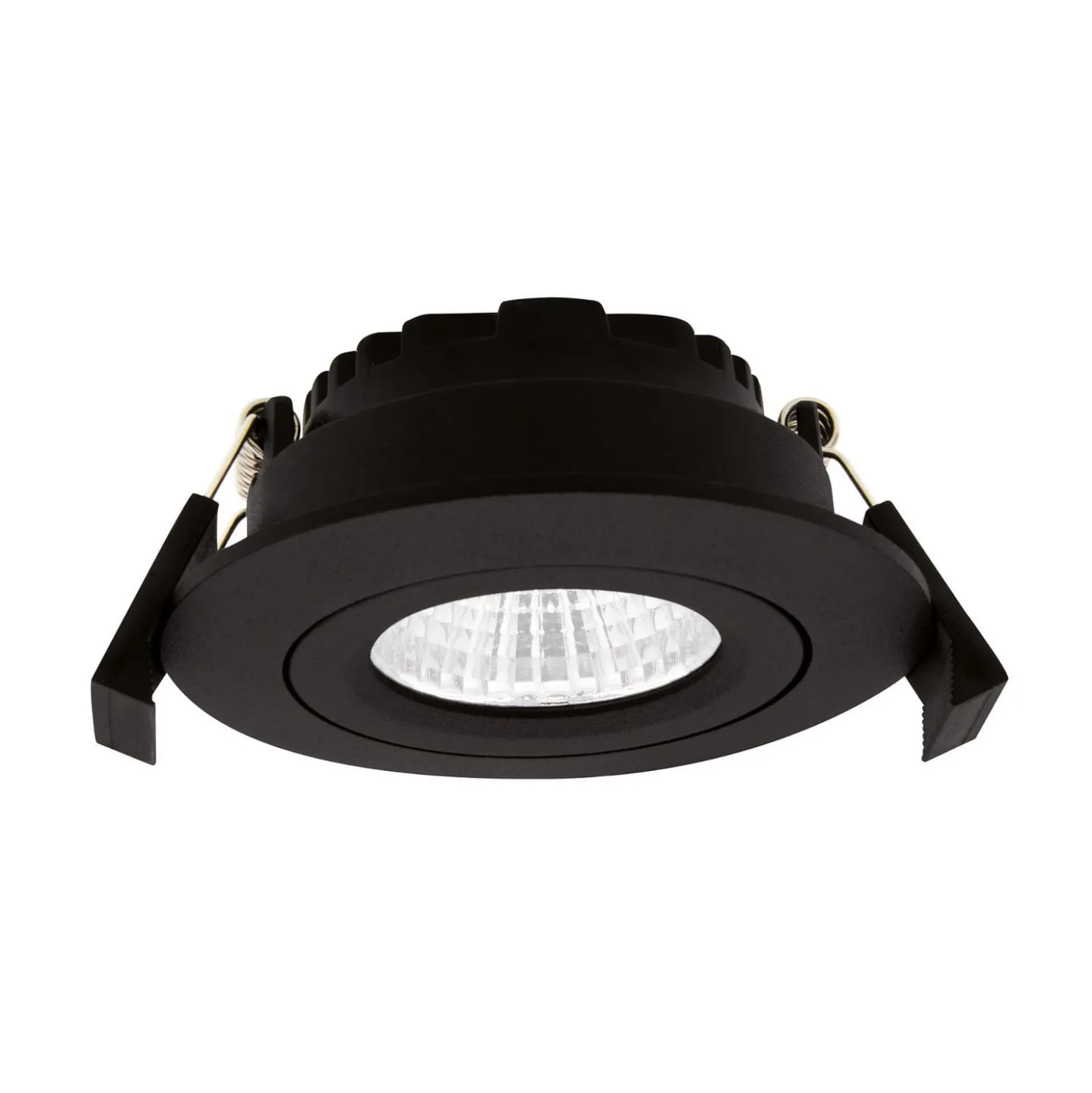DOTLUX LED-Deckeneinbaulampe CIRCLEminidim, schwarz Ø 8,5 cm