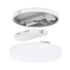 DOTLUX LED-Deckenlampe SURFACE, Ø 25 cm, weiß, PC, CCT, IP54