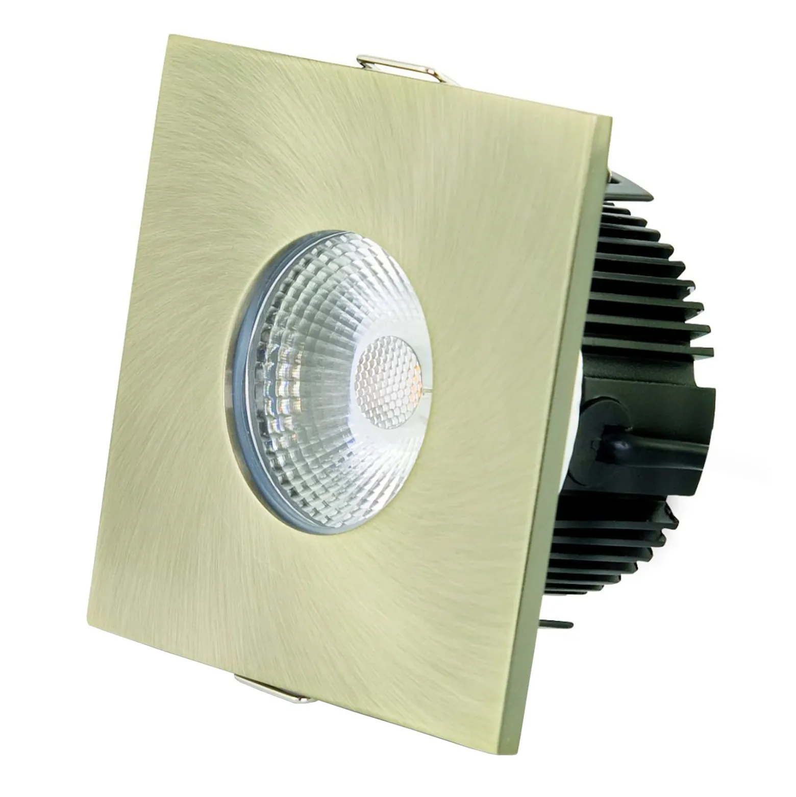 DOTLUX MULTIsun LED-Einbauleuchte, eckig, messing