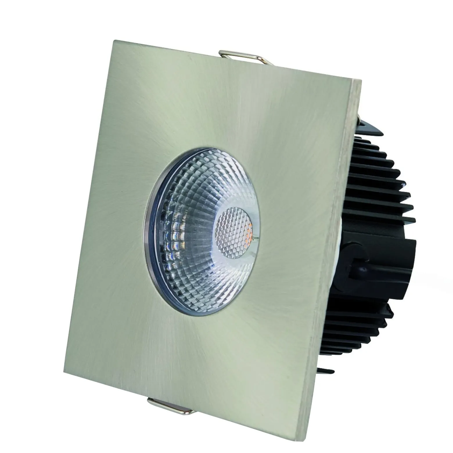 DOTLUX MULTIsun LED-Einbauleuchte, eckig, nickel