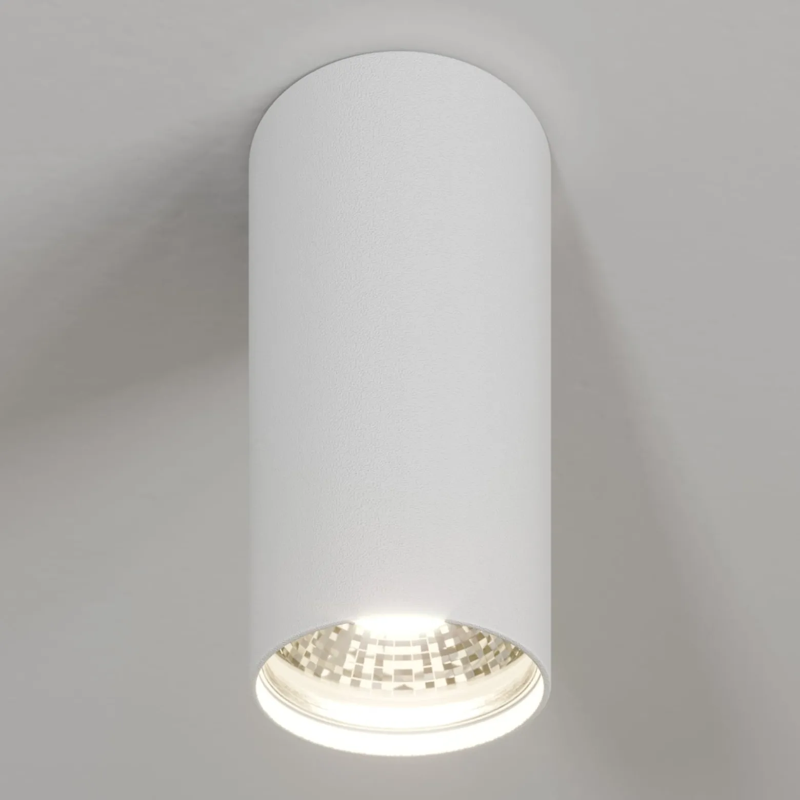 Downlight Eye S in Zylinderform, weiß