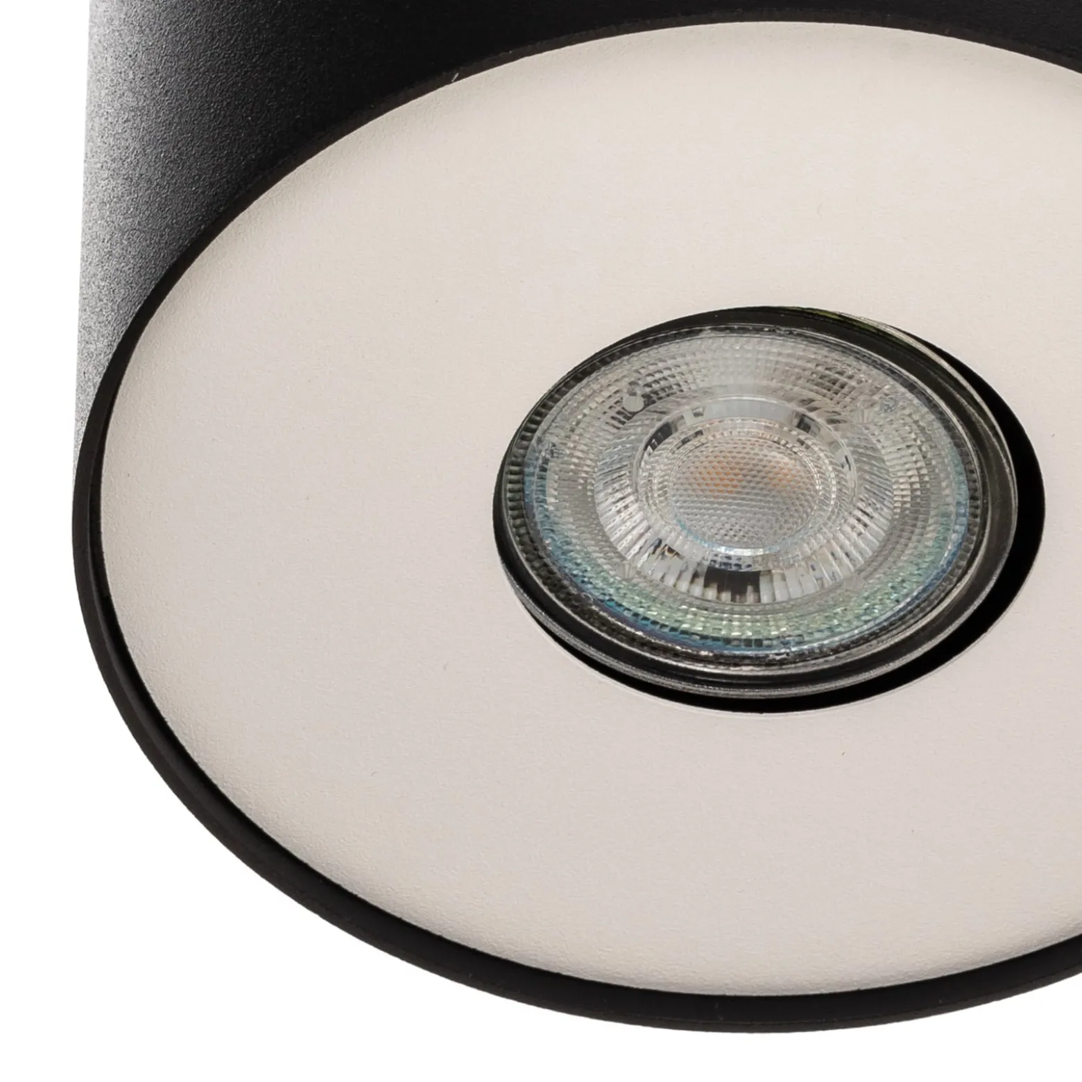 Downlight Point S, schwarz/weiß/schwarz